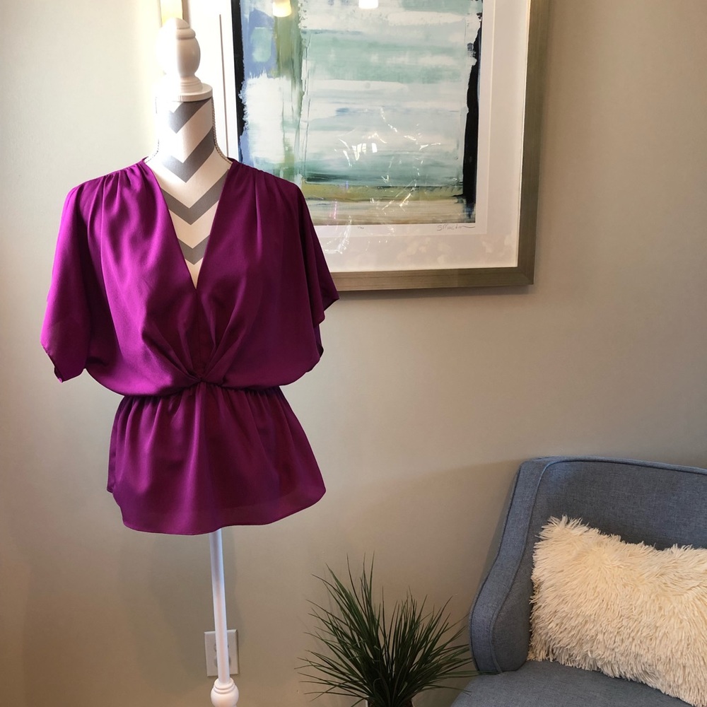 Beautiful plum color satin top!!